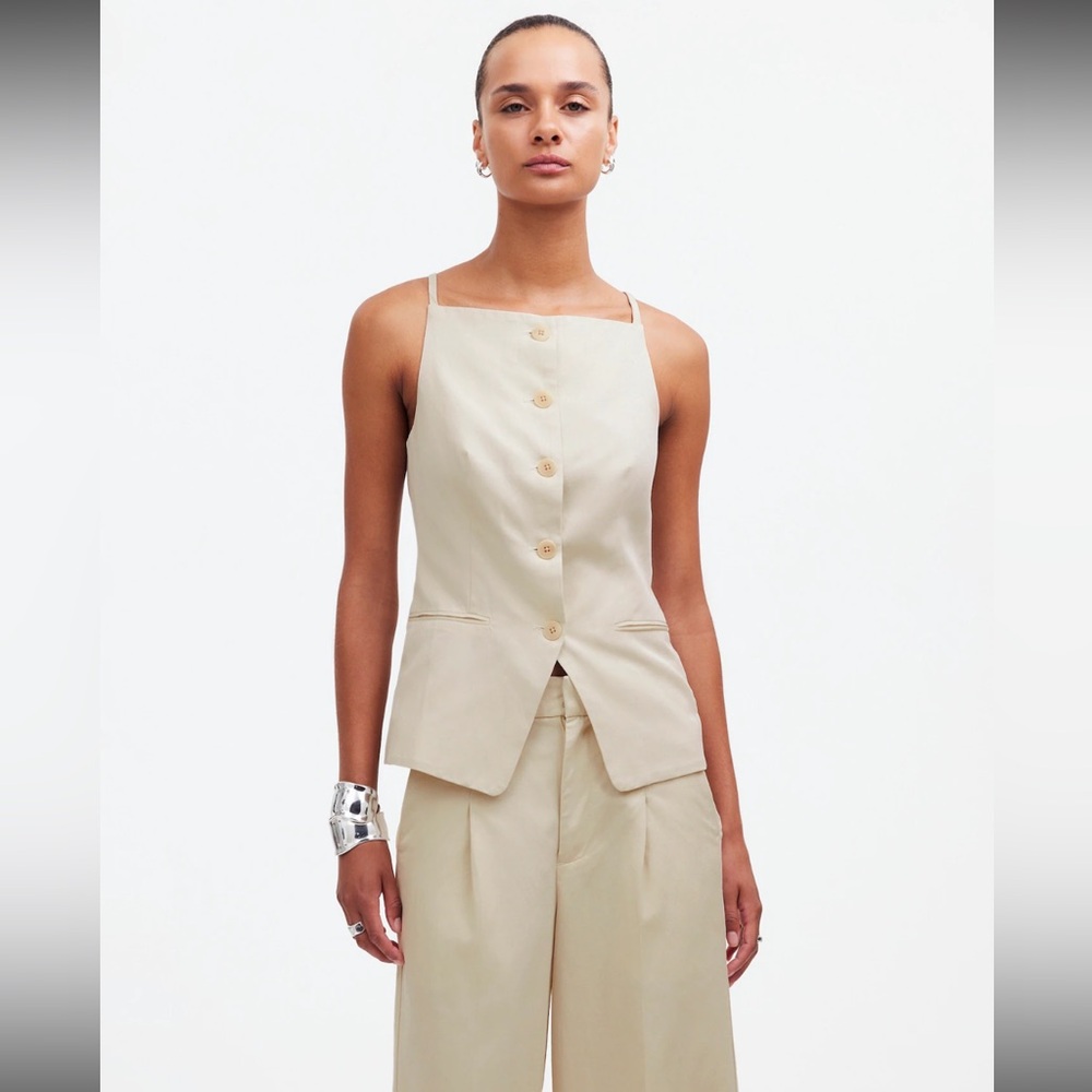 Madewell Beige Vest and Pants Set Size 00